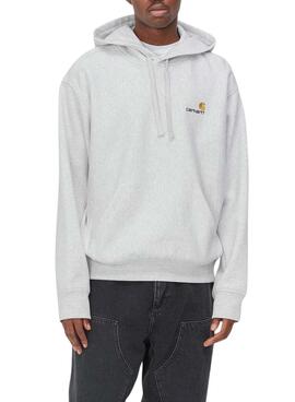 Sudadera Carhartt Hooded American Script gris para hombre