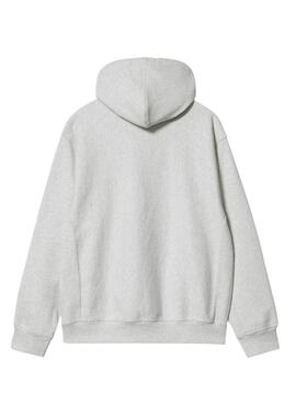 Sudadera Carhartt Hooded American Script gris para hombre