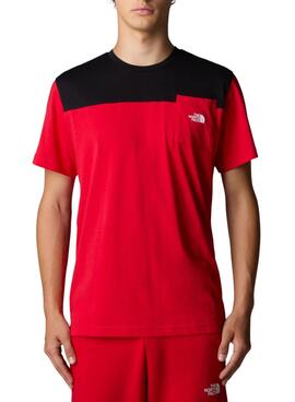 Camiseta The North Face Icons rojo y negro para hombre