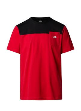 Camiseta The North Face Icons rojo y negro para hombre