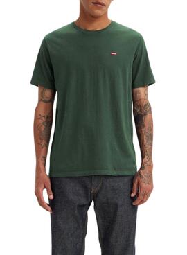 Camiseta Levis básica verde para hombre