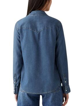 Camisa Levis Iconic Western denim medio para mujer