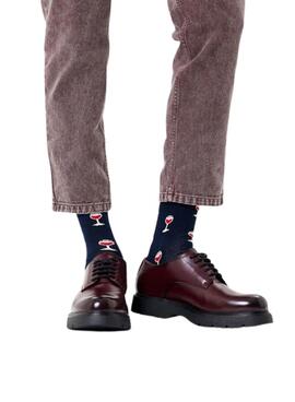 Calcetines Happy Socks Galss of wine azul marino para mujer y hombre