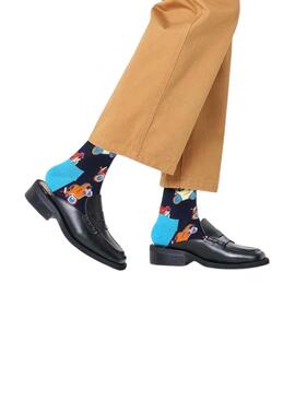 Calcetines Happy Socks Motor Bike azul marino para mujer y hombre