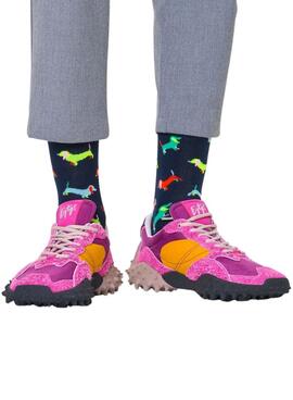 Calcetines Happy Socks Tekel azul marino para mujer y hombre