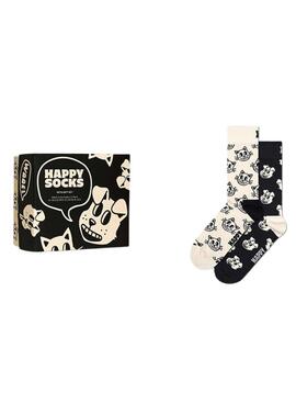 Calcetines Happy Socks Pets blanco y negro para mujer y hombre