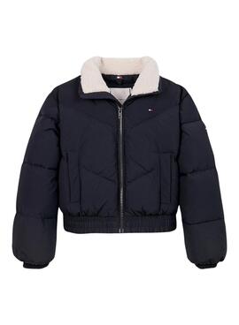 Chaqueta Tommy Hilfiger Teddy Collar Azul niña