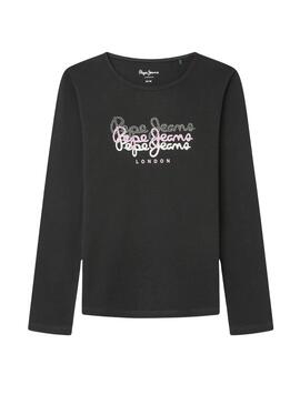 Camiseta Pepe Jeans Tianne Negro para niña