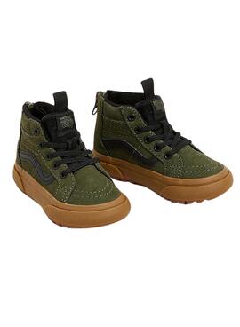 Zapatillas Vans SK8-Hi Zip Verde para kids