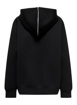 Sudadera Only Tanvi Oversize con cremallera negro para mujer