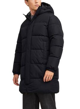 Abrigo acolchado Jack and Jones Bradley negro para hombre