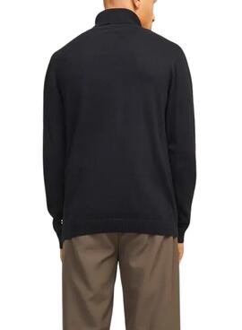 Jersey Jack and Jones Basic cuello vuelto negro para hombre