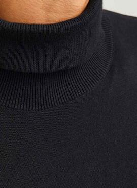 Jersey Jack and Jones Basic cuello vuelto negro para hombre