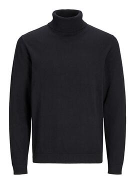 Jersey Jack and Jones Basic cuello vuelto negro para hombre