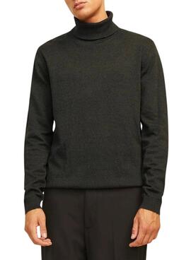 Jersey Jack and Jones Basic cuello vuelto verde para hombre