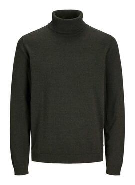 Jersey Jack and Jones Basic cuello vuelto verde para hombre