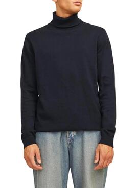 Jersey Jack and Jones Basic cuello vuelto marino para hombre