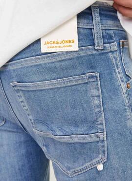 Pantalón vaquero Jack and Jones Glenn Fox lavado azul para hombre