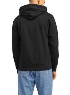 Sudadera Jack and Jones Portland Block con capucha negro para hombre