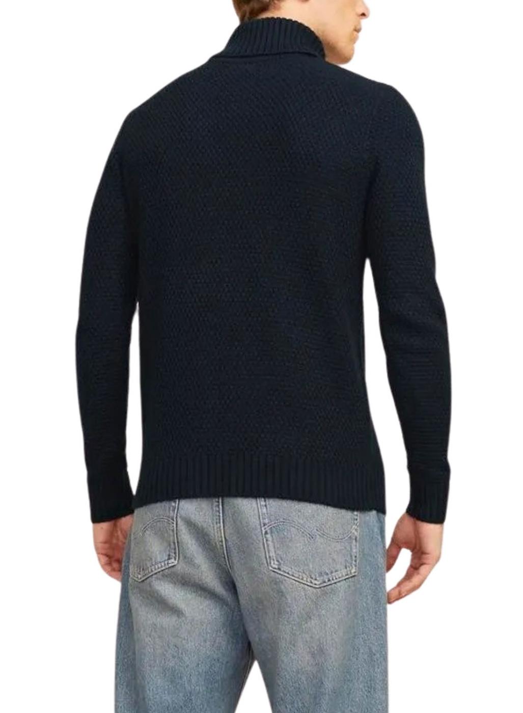 Jersey Jack and Jones Graig cuello vuelto marino para hombre