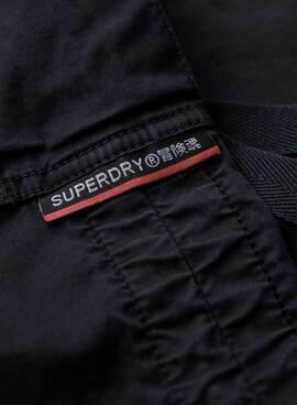 Falda Superdry cargo negra midi para mujer