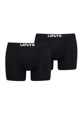 Pack 2 Calzoncillos Levis Solid Basic negros para hombre