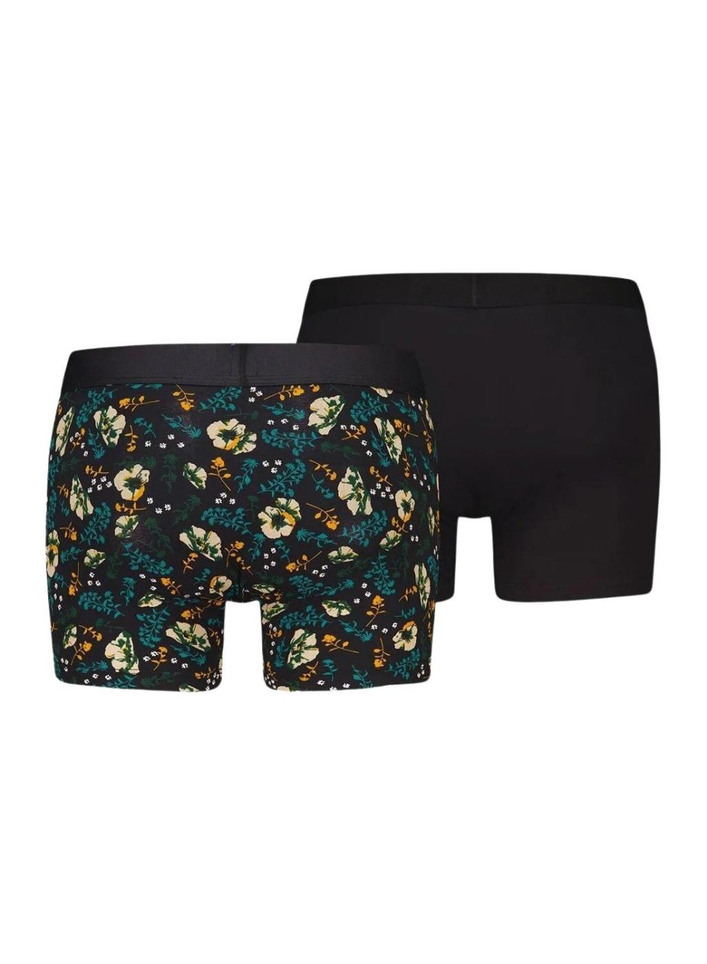 Pack de 2 Calzoncillos Levis estampado de flores y negro para hombre