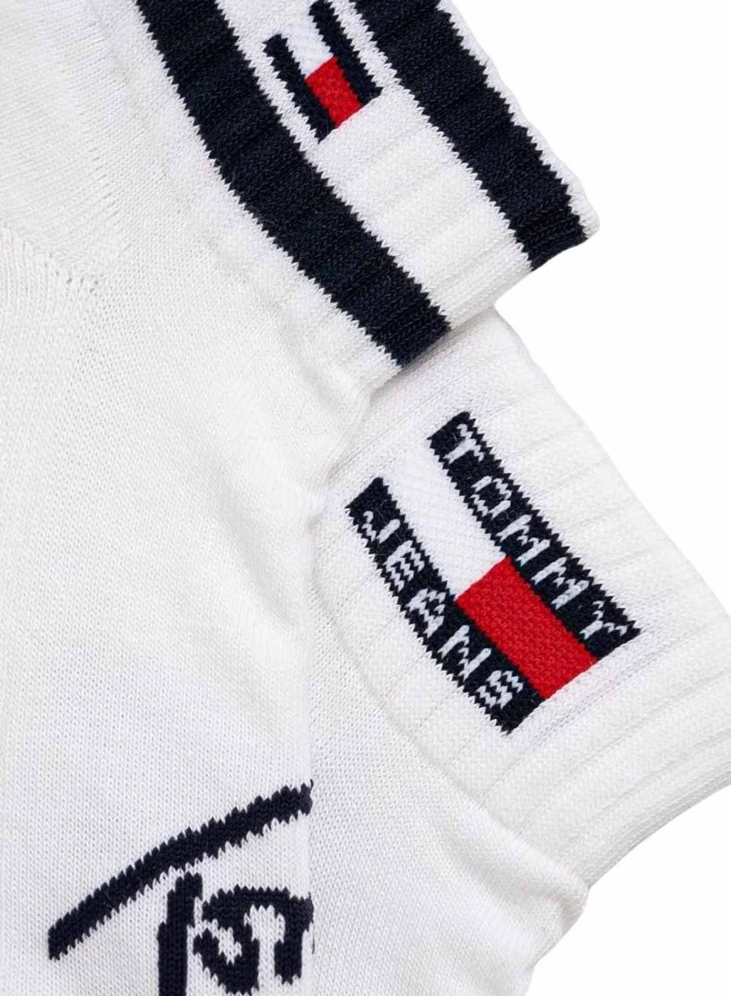 Packs 2 calcetines Tommy Jeans Sports Listas blanco para hombre y mujer