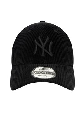 Gorra New Era Cord negro para hombre y mujer