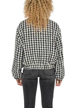 Bomber Only Florance negro y blanco para mujer