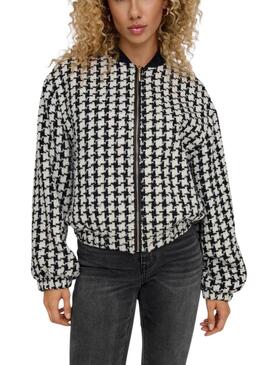 Bomber Only Florance negro y blanco para mujer