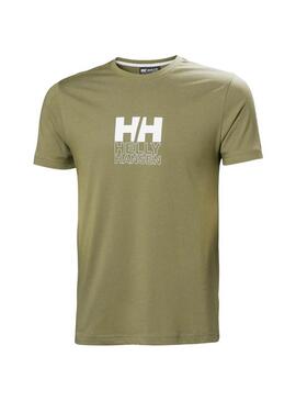 Camiseta Helly Hansen Core verde para hombre