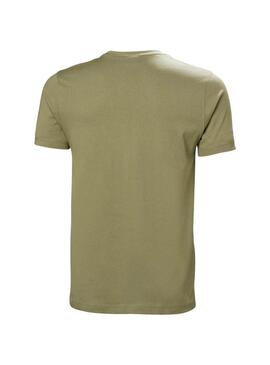 Camiseta Helly Hansen Core verde para hombre