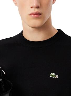 Jersey Lacoste básico negro para hombre