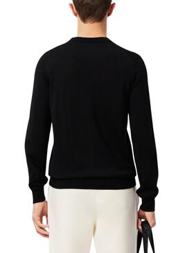 Jersey Lacoste básico negro para hombre