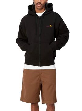 Sudadera Carhartt cremallera negro para hombre