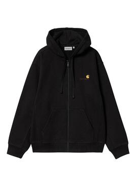 Sudadera Carhartt cremallera negro para hombre