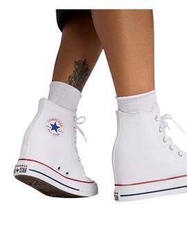 Zapatillas Converse Chuck Taylor All Star wedge blanco para mujer