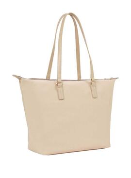 Bolso Tommy Hilfiger Poppy Tote beige para mujer