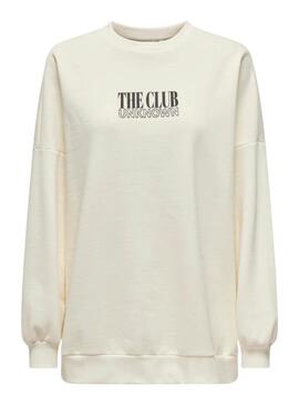 Sudadera Only Daze beige para mujer