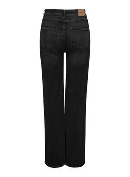 Pantalón vaquero Only Luna Wide negro para mujer