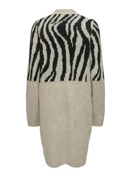 Chaqueta de punto Only Jade zebra beige para mujer