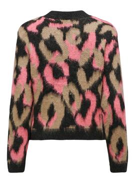 Jersey Only Wild animal print rosa y camel para mujer