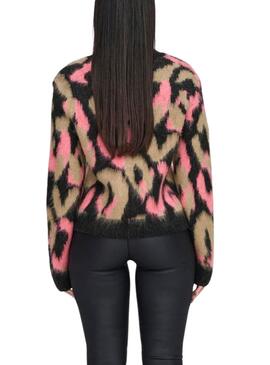 Jersey Only Wild animal print rosa y camel para mujer