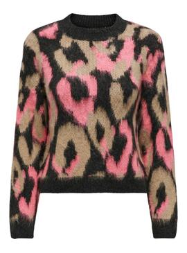 Jersey Only Wild animal print rosa y camel para mujer