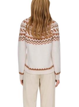 Jersey Only Isle beige para mujer