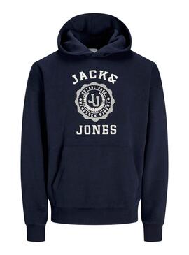 Sudadera Jack And Jones Victo marino con capucha para hombre