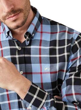 Camisa Altonadock cuadros azul para hombre