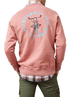 Sudadera Altonadock Motorbike rosa para hombre