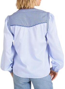 Camisa Naf Naf costwold estampado de rayas azul para mujer